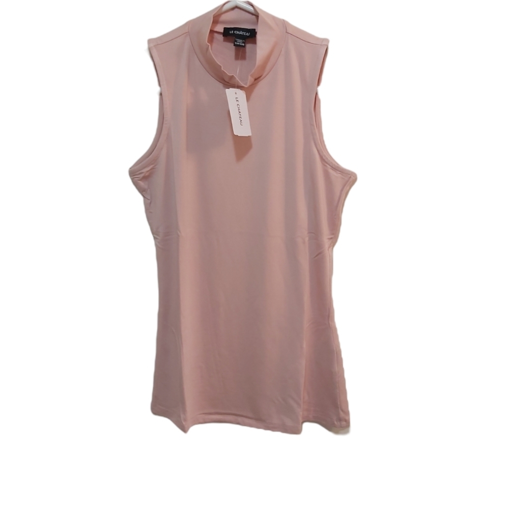 🆕️ Le Chateau Very Light Pink Sleeveless Top Size XXS Giftable BNWT